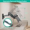 UPGRAVITY Laptop Wall Mount, 2-in-1 Gas Spring Wall Holder with Vented Tray for 12"-17" Notebook/13-32 Computer Screen, Full Motion Adjustable Wall Mount Laptop Stand Holds 3.3-17.6lbs view 4