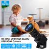 MMlove 4K HDMI USB Camera 30FPS Webcam 10X Variable Focus 5-50mm Lens H.265 2X Digital Zoom PC Streaming Close up Zoom in and Out Web Camera for Conference Classes view 2