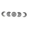 Cabilock 1 Set Self-Adhesive Moon Mirror Wall Decor DIY Phases of Moon Home Decoration Modern for Bedroom Living Room and Nursery view 1