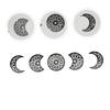 Cabilock 1 Set Self-Adhesive Moon Mirror Wall Decor DIY Phases of Moon Home Decoration Modern for Bedroom Living Room and Nursery view 4