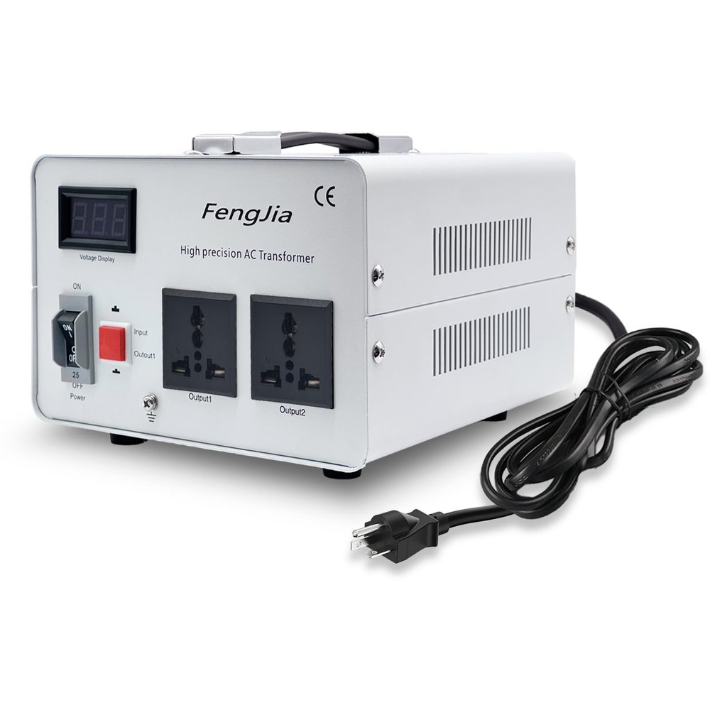 YVQVNDF Step Down Voltage Converter 3000 Watts 220V to 110V for US Canada Japan Electrical Appliances Use in Europe and Asia 220-240v Power System Power System, with 2 US Outlets (3000W(220V-110V))