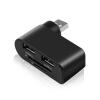 DGFJY USB2.0 Hub Splitter 480Mbps Fast USB Adapter Docking Station Rotatable USB Adapter with Card Reader 4 in 1 for Accessories with 2 USB 2.0 Ports view 1
