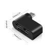 DGFJY USB2.0 Hub Splitter 480Mbps Fast USB Adapter Docking Station Rotatable USB Adapter with Card Reader 4 in 1 for Accessories with 2 USB 2.0 Ports view 3