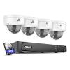 ANNKE 4K PoE Security Camera System for Outdoor Home Surveillance, 8CH POE NVR with 8TB HDD, 4pcs Varifocal Dome PoE Cameras, 4X Optical Zoom, Smart Human&Vehicle Detection, 2.8mm~14mm Lens view 1