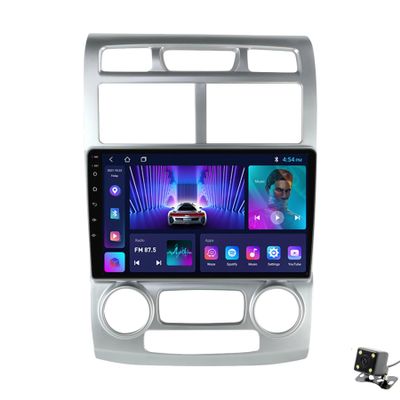 ADMLZQQ Double Din Car Stereo Multimedia with Bluetooth and 9" Touchscreen Android 12 for KIA Sportage 2004-2007,with GPS/Car-Play Android/SWC/Backup Camera/Mirror Link/4G WiFi,M95s