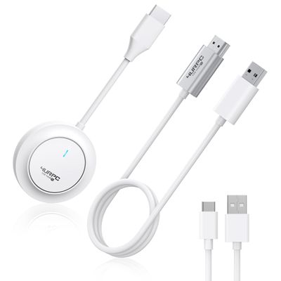 Wireless HDMI Transmitter and Receiver, 4K Decode 1080P Output Wireless Display Adapter 100FT, 2.4G/5G Plug & Play Portable Media Player, Stream Video and Audio to Monitor/TV from Laptop/Game Console