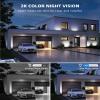 Solar Security Cameras Wireless Outdoor, 2K WiFi Cameras for Home Security, 360 PTZ Surveillance Camera with PIR, Color Night Vision, 2-Way Talk, IP66 Waterproof, SD/Cloud, Work with Alexa (2 Pack) view 3