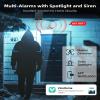 Solar Security Cameras Wireless Outdoor, 2K WiFi Cameras for Home Security, 360 PTZ Surveillance Camera with PIR, Color Night Vision, 2-Way Talk, IP66 Waterproof, SD/Cloud, Work with Alexa (2 Pack) view 4