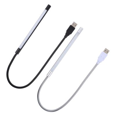 COOLHIYA 2pcs Dimmable USB Touch Led Reading Light Flexible Gooseneck for Bedside Laptop and Camping Portable Mini USB Lamp