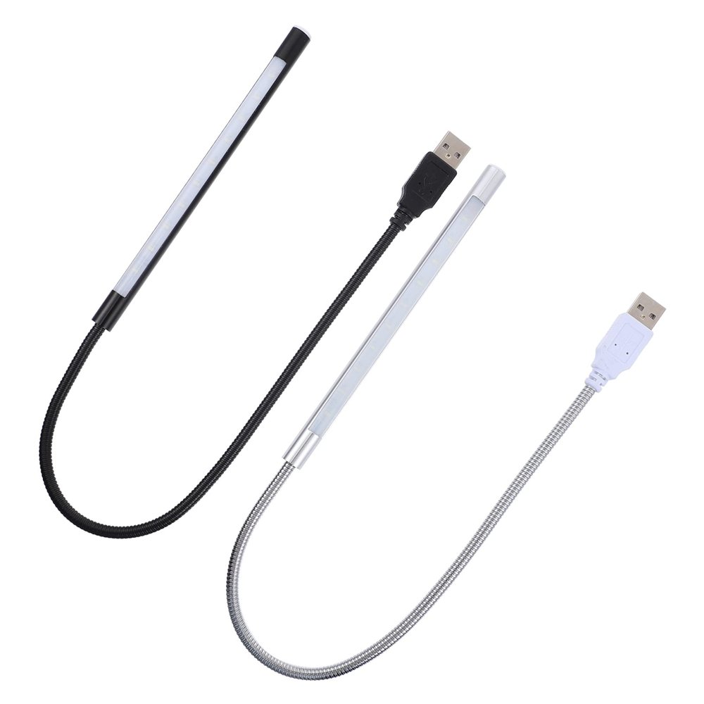 COOLHIYA 2pcs Dimmable USB Touch Led Reading Light Flexible Gooseneck for Bedside Laptop and Camping Portable Mini USB Lamp