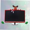 Hoement 25-35in Monitor Cover Christmas Elk Festive Decor Family-Friendly Protector view 3