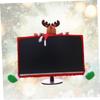 Hoement 25-35in Monitor Cover Christmas Elk Festive Decor Family-Friendly Protector view 4