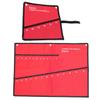 Hoement 2pcs Canvas Wrench Roll Organizer Pouches Multi-functional Tool Storage Bag for Electricians and Carpenters Lightweight and Space-saving Tool Holders Durable Oxford Design Red Red view 1
