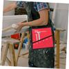 Hoement 2pcs Canvas Wrench Roll Organizer Pouches Multi-functional Tool Storage Bag for Electricians and Carpenters Lightweight and Space-saving Tool Holders Durable Oxford Design Red Red view 4