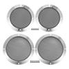 ACROPIX Universal 4" 6.5" Speaker Grills Cover Mesh Round 4 inch 6.5 inch Audio Speaker Subwoofer Guard Protector Case with Mounting Screws Iron Plated Silver Tone - Pack of 4 view 1