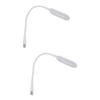DOITOOL 2pcs USB Gooseneck Reading Lamp Flexible Led Bedside Light for Home Dorm Eye- for Reading Studying Working Portable USB Table Lamp
