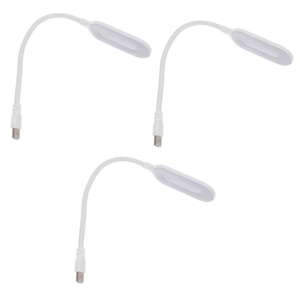 DOITOOL 3pcs USB Reading Lamp with Flexible Gooseneck Bedside Light for Comfortable Reading for Laptop Use and Nighttime Illumination Design