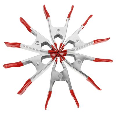 UKCOCO Essential Camping Tools 6 Pack Alligator Clamps for Tent Steel Clips Clamps for Electricity Work