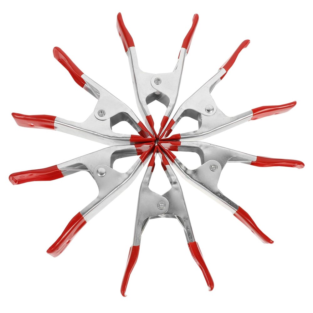 UKCOCO Essential Camping Tools 6 Pack Alligator Clamps for Tent Steel Clips Clamps for Electricity Work