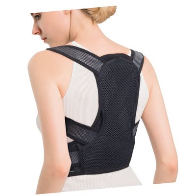 Breathable Back Brace Posture Trainer Size Xl Polyester Adjustable Support