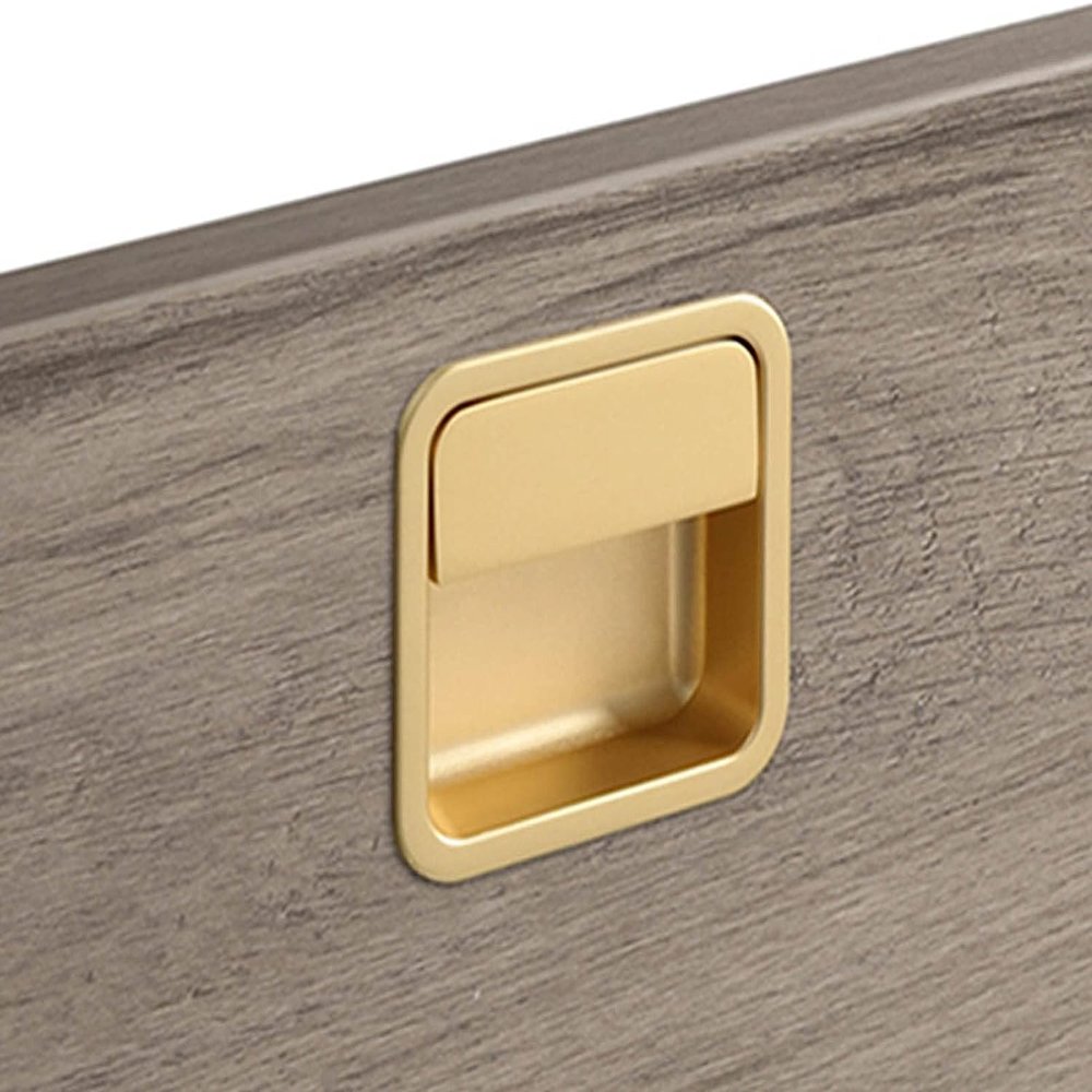 AthuAh Recessed Pulls, Rectangular Recessed Pull,Invisible Furniture Handles,Handle Sets, Hidden Drawer Pull for Cabinet Hardware 1 Pi, Single Hole