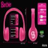eKids Barbie Bluetooth Headphones, Pink Wireless Headphones with Microphone Includes Aux Cord, Volume Reduced Kids Foldable Earphones view 3