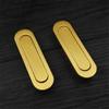 AthuAh Recessed Pulls, Pure Brass Copper Chinese Antique Tea Table Dark Buckle Invisible Handle Embedded Embedded Handle Tea Tray Dark Handle view 3