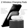 iHome Bluetooth Speaker with Wireless Charger, Charging Station with Color Changing Night Light - Dark Gray (iPBT50DG) view 3