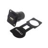 Gmilli Industrial Panel Mount USB Connector, D Type Female Male, USB2.0/3.0 to Type B, Dustproof Cover (Black usb2.0 to B) view 1