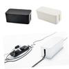 Homoyoyo Power Strip Organizer Box Large Plastic Cable Management Storage for Efficiently Hides Wires and Outlets Durable Scratch-Resistant Design White view 1