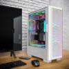 MONTECH Sky Two GX, E-ATX Mid Tower Case, High Airflow Performance, 3X140mm PWM ARGB Fans Pre-Installed, Tempered Glass Panel, Metal Mesh Front (White) view 2