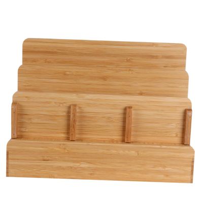 Homoyoyo Multifunctional Bamboo Charging Station Organizer for Smartphones and Tablets Eco-Friendly Cellphone Holder with Reserved Charging for Tangle Use for Home Office
