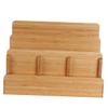 Homoyoyo Multifunctional Bamboo Charging Station Organizer for Smartphones and Tablets Eco-Friendly Cellphone Holder with Reserved Charging for Tangle Use for Home Office view 1