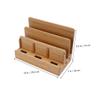 Homoyoyo Multifunctional Bamboo Charging Station Organizer for Smartphones and Tablets Eco-Friendly Cellphone Holder with Reserved Charging for Tangle Use for Home Office view 2