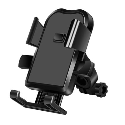 SOLUSTRE Bike Phone Mount for Motorcycles Shock Absorption Handlebar Holder with Rotation Compatible with All Smartphones Easy to Install