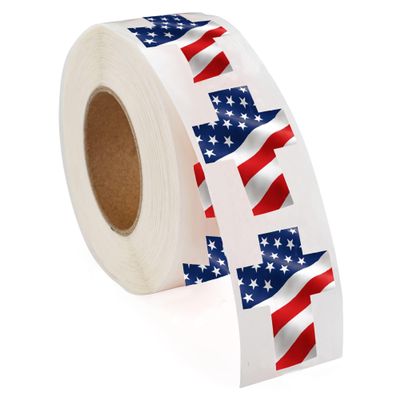 250 Small Patriotic Pride - Cross-Shaped American Flag Stickers - Ideal for Laptops, Water Bottles, and More -