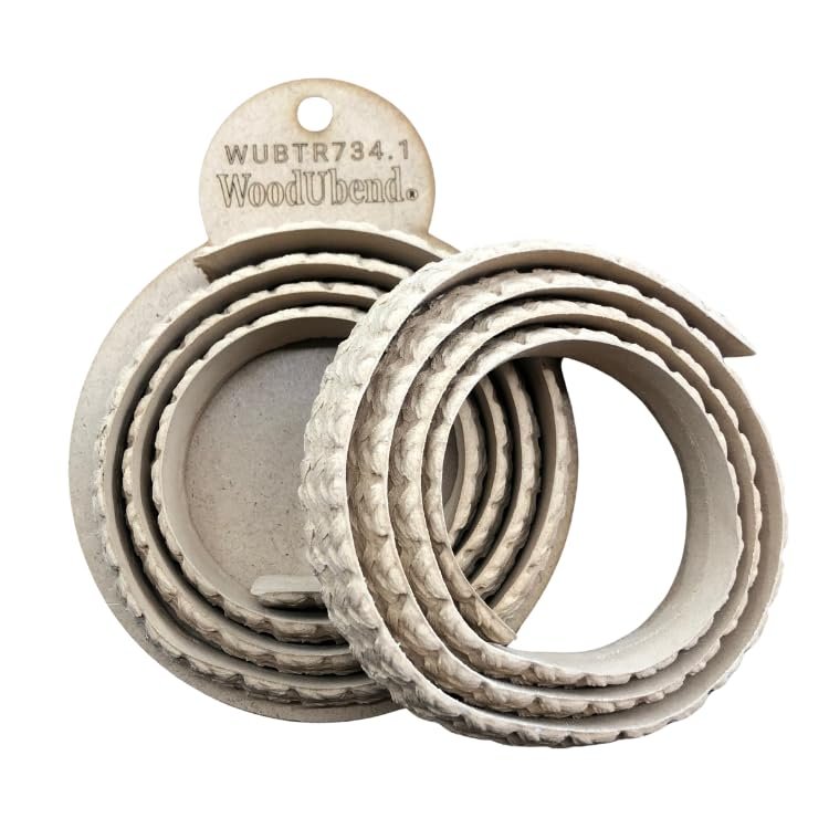 WoodUBend Pack of Two Corn Weave Trims TR734.1-100x1.8 - Heat Bendable & Flexible Wood Trims - DIY Craft, Furniture & Home Decor - Easy to Apply & Paint - Versatile & Reusable