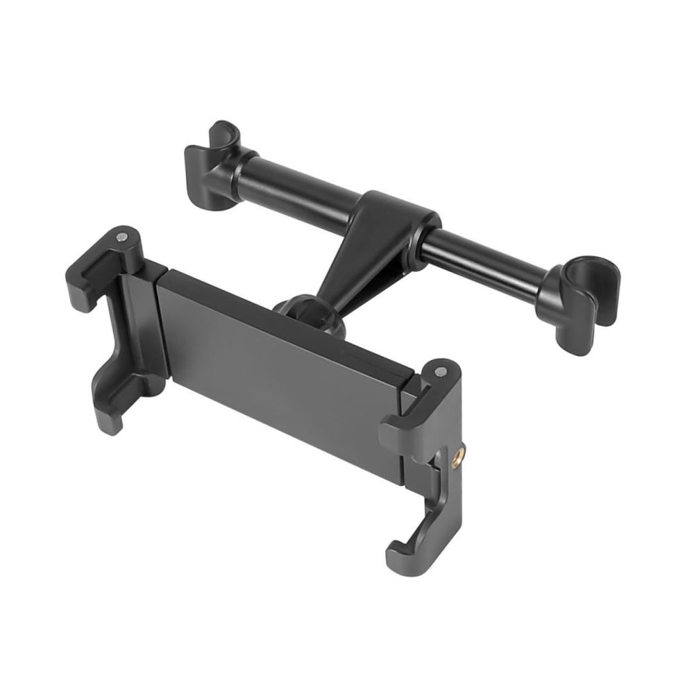 Homoyoyo Car Headrest Mount for Tablets Mobile Phones Rotating Adjustable Tilt Press Design for Car Seat Back Black