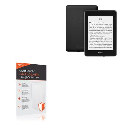 BoxWave Screen Protector Compatible with Amazon Kindle Paperwhite (4th Gen 2018) - ClearTouch Anti-Glare ToughShield 9H (2-Pack), Anti-Glare 9H Tough Flexible Film Screen Protector