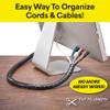 Cable Keeper Cord Organizer, 10-Foot Adjustable Cord Cover, Reusable and Protective Desk Cord Organizer, Versatile TV & Computer Wire Organizer, Clip and Zip Design view 2