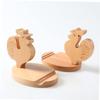 DOITOOL Wooden Chicken Phone Holder Sturdy Tablet Stand for Desk Lightweight Portable Cell Phone Bracket for Home Office Bedroom Dorm and School Use view 4