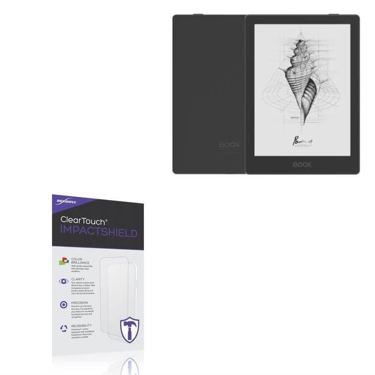 BoxWave Screen Protector Compatible with Onyx BOOX Poke 5 - ClearTouch ImpactShield (2-Pack), Impenetrable Screen Protector Flexible Film