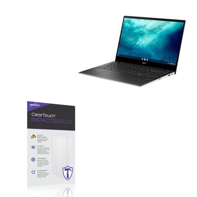 BoxWave Screen Protector Compatible with ASUS Chromebook Flip CX5 (CX5500) - ClearTouch ImpactShield (2-Pack), Impenetrable Screen Protector Flexible Film