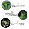 POPETPOP Solar Lantern Light Stylish Garden Night Lamp for Outdoor Decor Eco-Friendly Hanging Pendant for Courtyards and Patios Energy-Saving Lighting Green view 2