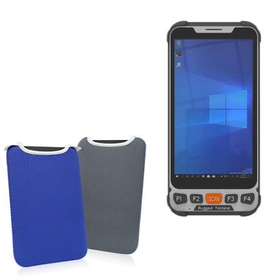 BoxWave Case Compatible with Geekland GK-LT59-WIN (6 in) - SlipSuit, Soft Slim Neoprene Pouch Protective Case Cover - Super Blue/Charcoal Grey (Reversible)