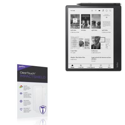 BoxWave Screen Protector Compatible with Kobo Elipsa 2E - ClearTouch ImpactShield (2-Pack), Impenetrable Screen Protector Flexible Film