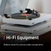 Fluance Turntable Isolation Base Anti-Vibration Wood Platform and HiFi Vinyl Record Weight Stabilizer - Piano White view 4
