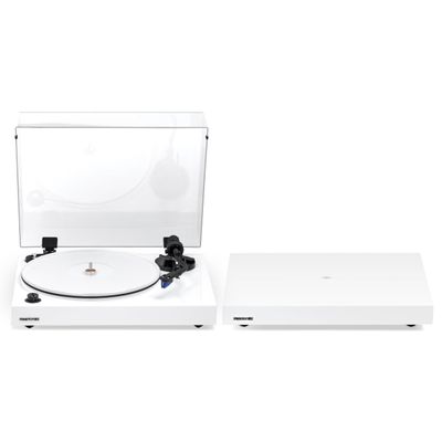 Fluance RT85 Reference High Fidelity Vinyl Turntable Record Player with Ortofon 2M Blue Elliptical Cartridge and Anti-Vibration Wood Isolation Base - Piano White