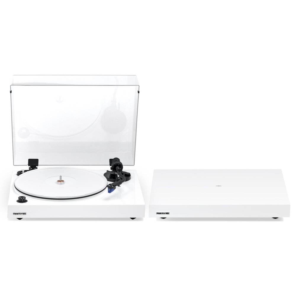Fluance RT85 Reference High Fidelity Vinyl Turntable Record Player with Ortofon 2M Blue Elliptical Cartridge and Anti-Vibration Wood Isolation Base - Piano White