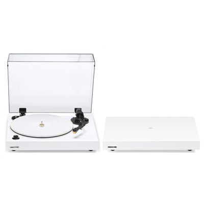 Fluance RT85N Reference High Fidelity Vinyl Turntable Record Player with Nagaoka MP-110 Cartridge and Anti-Vibration Wood Isolation Base - Piano White